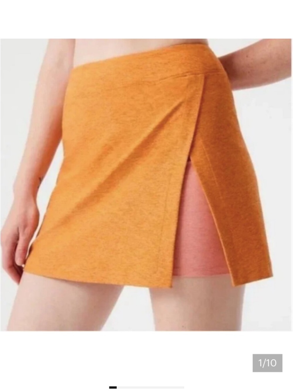 Outdoor Voices Orange A-Line Athletic Skort with Pink Liner